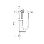 LINKWARE T385B ELLE COBRA HAND SHOWER WITH RAIL CHROME - Urban Designs Bathroom and Kitchen