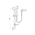 LINKWARE T834BH BUILDERS RAIL SHOWER CHROME - Urban Designs Bathroom and Kitchen