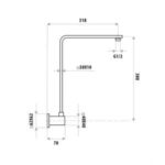 LINKWARE T868B-7 LAUREN GOOSENECK SHOWER ARM CHROME - Urban Designs Bathroom and Kitchen