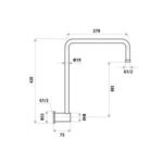 LINKWARE T870DAN-2 DAN ELLE GOOSENECK SHOWER ARM CHROME - Urban Designs Bathroom and Kitchen