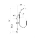 LINKWARE T871DAN DAN ELLE DUAL RAIL SHOWER CHROME - Urban Designs Bathroom and Kitchen