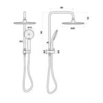 LINKWARE T9081 LOUI TWIN SHOWER CHROME AND COLOURED - Urban Designs Bathroom and Kitchen