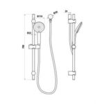 LINKWARE T9082 LOUI HAND SHOWER ON RAIL CHROME AND COLOURED - Urban Designs Bathroom and Kitchen