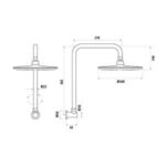 LINKWARE T9083 LOUI GOOSENECK SHOWER CHROME AND COLOURED - Urban Designs Bathroom and Kitchen