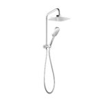 LINKWARE T9781 HUNTINGWOOD TWIN SHOWER CHROME / MATTE BLACK - Urban Designs Bathroom and Kitchen