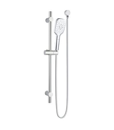 LINKWARE T9782 HUNTINGWOOD HAND SHOWER ON RAIL CHROME / MATTE BLACK - Urban Designs Bathroom and Kitchen