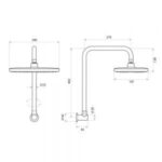 LINKWARE T9783 HUNTINGWOOD GOOSENECK SHOWER CHROME / MATTE BLACK - Urban Designs Bathroom and Kitchen