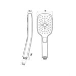 LINKWARE T9787 HUNTINGWOOD HAND SHOWER ONLY CHROME / MATTE BLACK - Urban Designs Bathroom and Kitchen