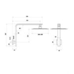 LINKWARE T9983 LIBERTY GOOSENECK SHOWER CHROME / MATTE BLACK - Urban Designs Bathroom and Kitchen