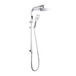 LINKWARE T9988 LIBERTY TWIN SHOWER WITH RAIL CHROME / MATTE BLACK - Urban Designs Bathroom and Kitchen