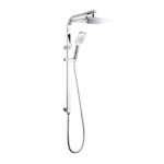 LINKWARE T9988 LIBERTY TWIN SHOWER WITH RAIL CHROME / MATTE BLACK - Urban Designs Bathroom and Kitchen