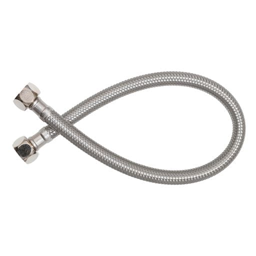 Linsol Ezyflow 450mm Flexible Water Connector - Brushed Nickel | EZY-450FWC-BN