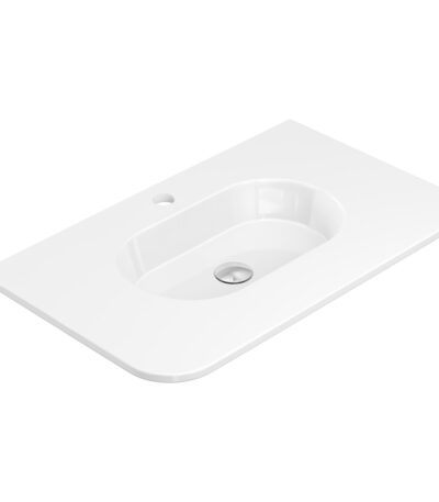 Lola Gloss Full Depth Curved Ceramic Basin Top 750mm 1TH