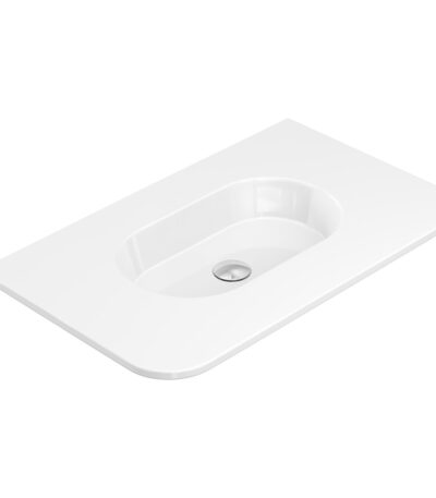 Lola Gloss Full Depth Curved Ceramic Basin Top 750mm NTH