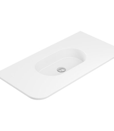 Lola Matte Full Depth Curved Ceramic Basin Top 900mm NTH