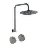 Loui Brushed NIckel Gooseneck Shower Set | P6153BN/T9083BN