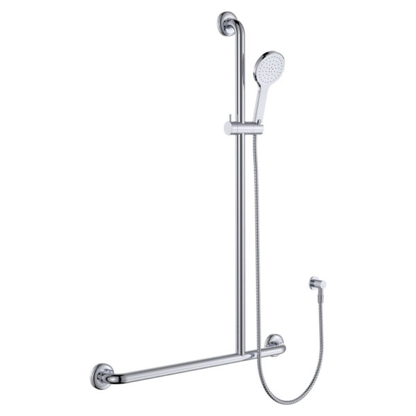 Luciana Care Inverted T Rail Shower, Right-Hand