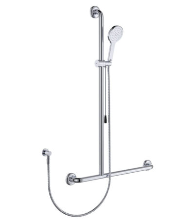 Luciana Care Inverted T Rail Shower with Push/Pull Slider, Left-Hand
