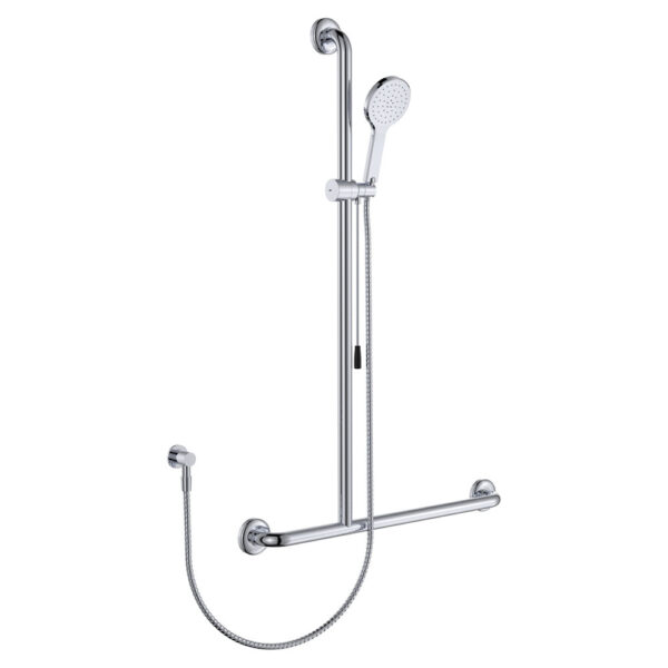 Luciana Care Inverted T Rail Shower with Push/Pull Slider, Left-Hand