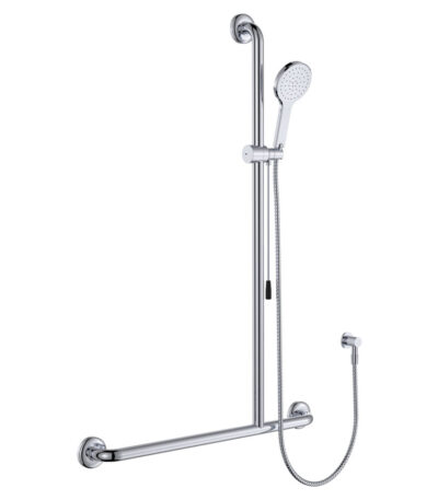 Luciana Care Inverted T Rail Showerwith Push/Pull Slider, Right-Hand