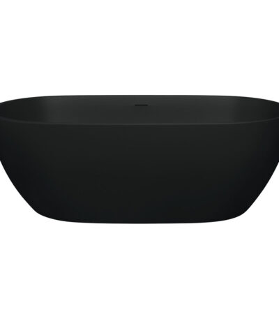Luciana Solid Surface Bath, Matte Black, 1690mm