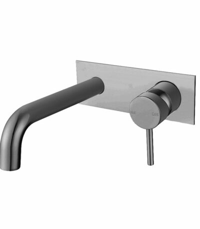 LUCID PIN Brushed Nickel Wall Mixer With Spout | BU0144-2.BM