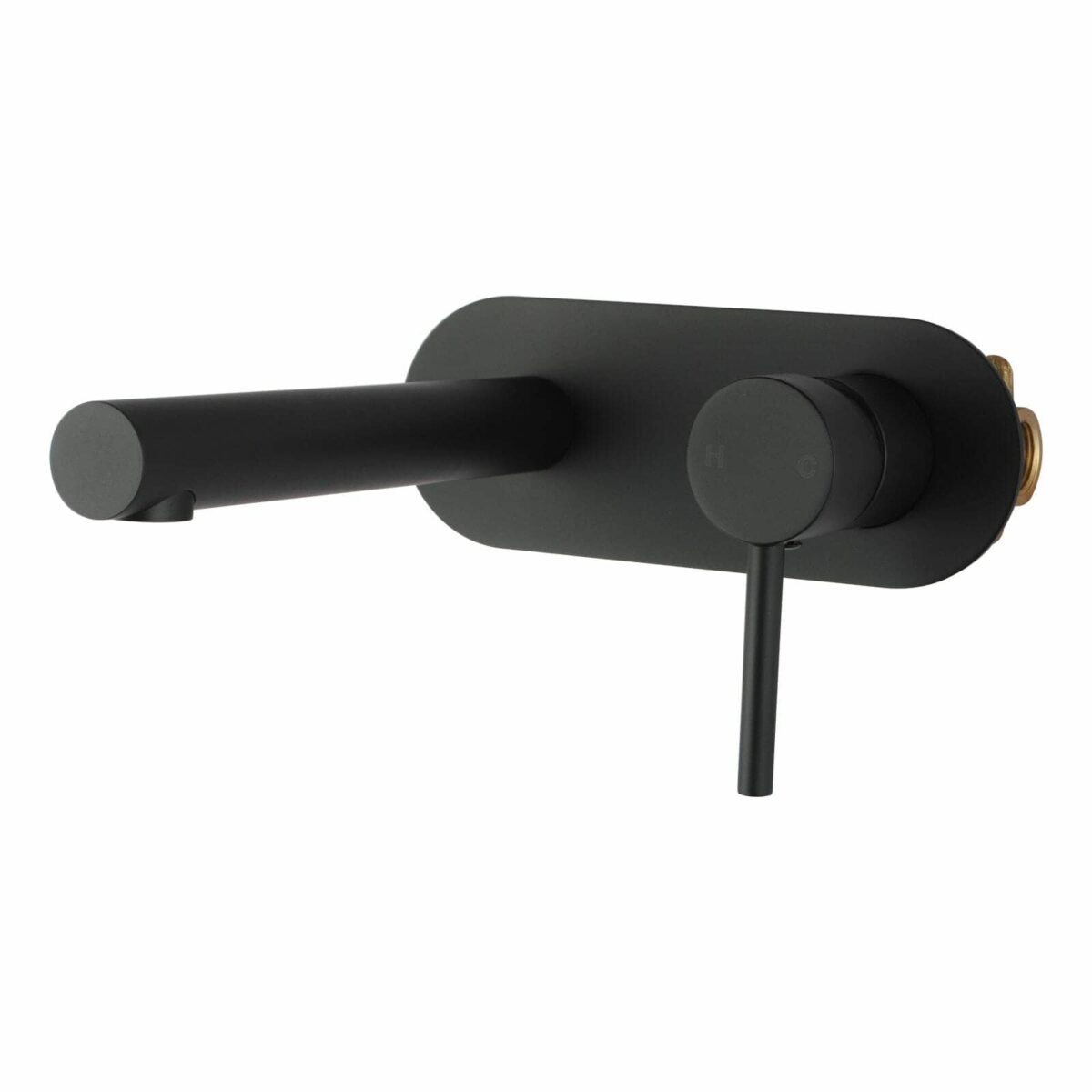 LUCID PIN Matt Black Wall Mixer With Spout | OX0143-2-EX.BM