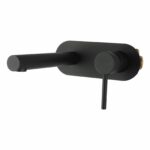 LUCID PIN Matt Black Wall Mixer With Spout | OX0143-2-EX.BM