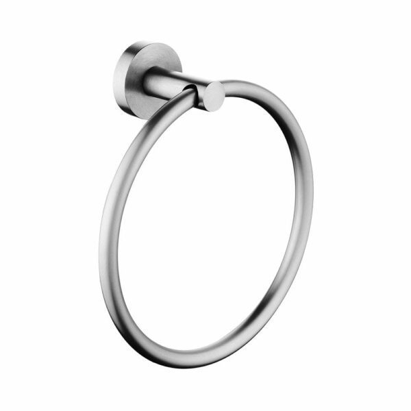 LUCID PIN Round Brushed Nickel Towel Ring | BU6603.TR