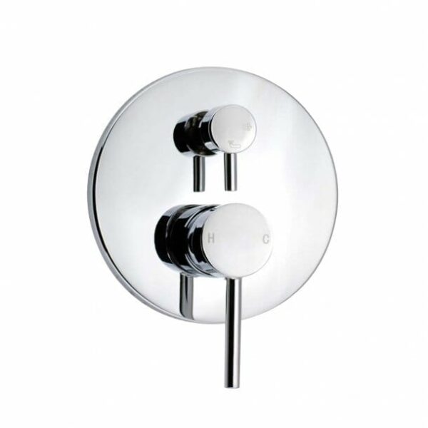 LUCID PIN Round Chrome Shower/Bath Mixer Diverter | CH0125.ST