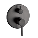 LUCID PIN Round Gun Metal Grey Wall Mixer with Diverter | GM0125-2.ST