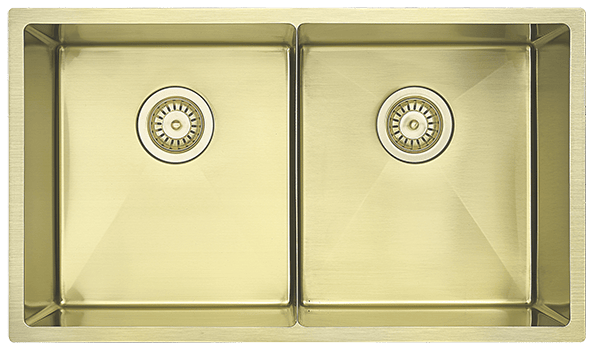 Luminare Sink 760 x 440mm - Double Bowl - French Gold | Bella Vista - SNK-P-7644-D-FG