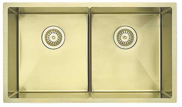 Luminare Sink 760 x 440mm - Double Bowl - French Gold | Bella Vista - SNK-P-7644-D-FG