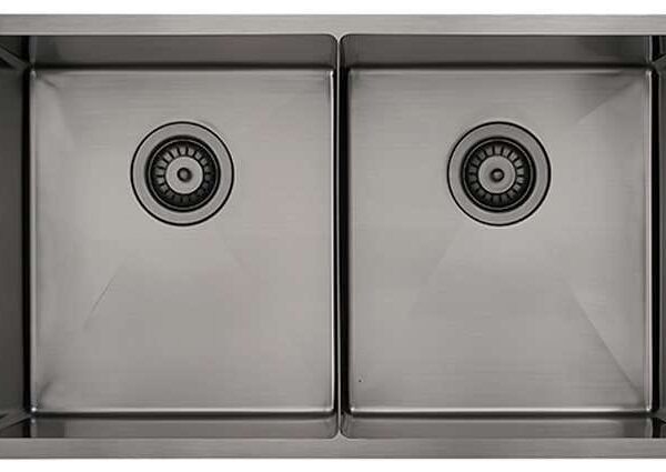 Luminare Sink 760 x 440mm - Double Bowl - Gunmetal | Bella Vista - SNK-P-7644-D-GM