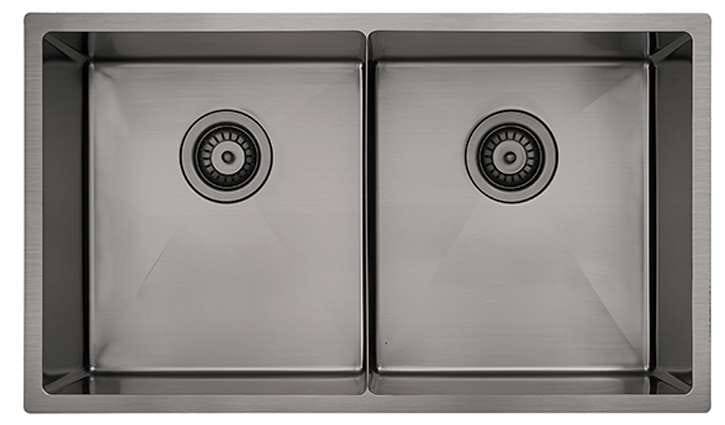 Luminare Sink 760 x 440mm - Double Bowl - Gunmetal | Bella Vista - SNK-P-7644-D-GM
