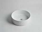 Luna - 360mm Gloss White Diamond Round Above Counter Basin - CLA-524-BR | 360*360*120mm