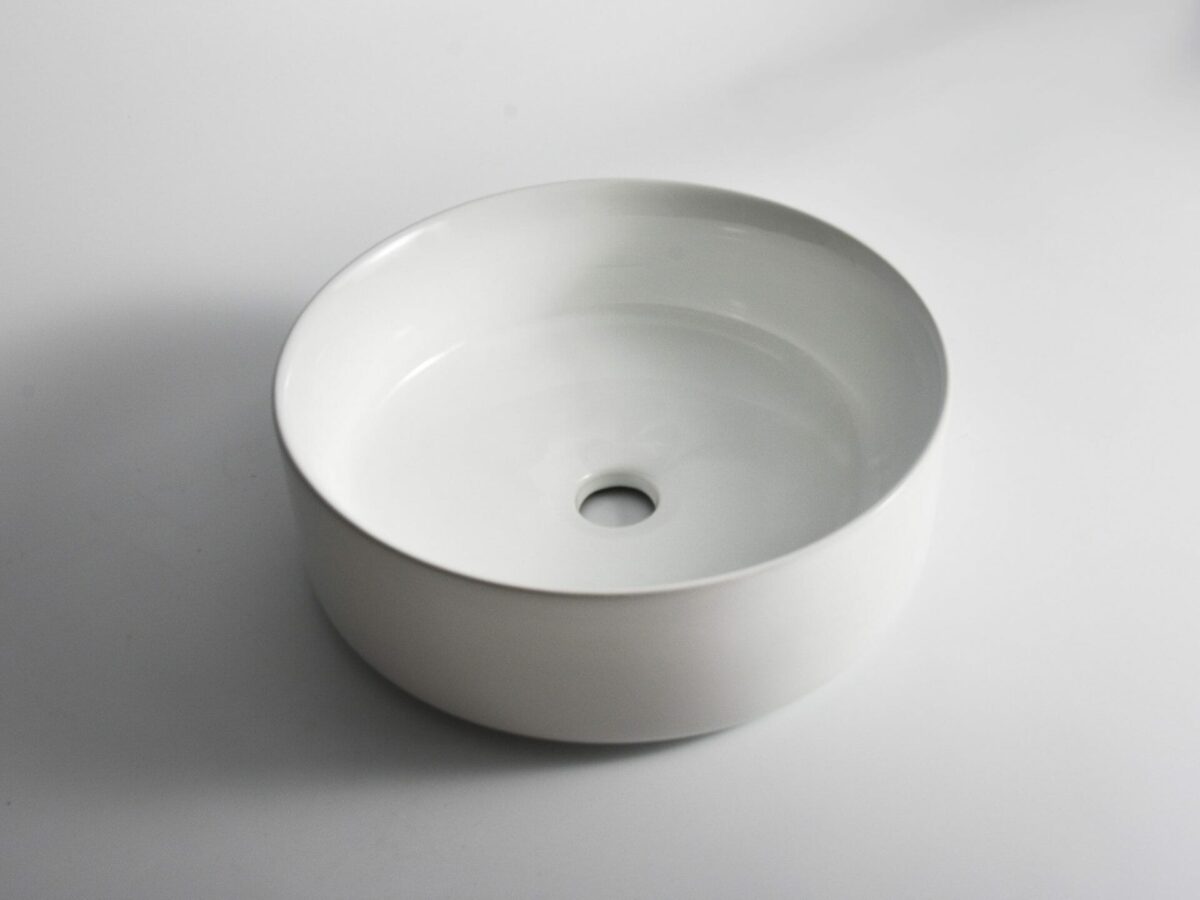 Luna - 360mm Gloss White Round Above Counter Basin | 360x360x120mm | CLA-524B