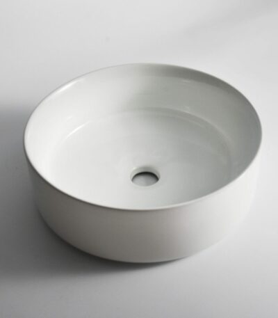 Luna - 360mm Gloss White Round Above Counter Basin | 360x360x120mm | CLA-524B