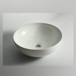 Luna - 400mm Gloss White Round Above Counter Basin | 400x400x130mm | CLA-435