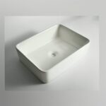 Luna - 480mm Gloss White Rectangular Above Counter Basin | 480x370x130mm | CLA-022
