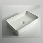 Luna - 500mm Gloss White Rectangular Above Counter Basin | 500x335x110mm | CLA-442B