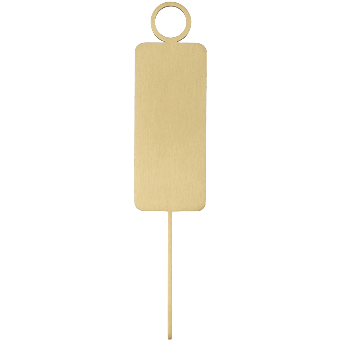 Male Restroom Sign - 140mm - Brushed Brass