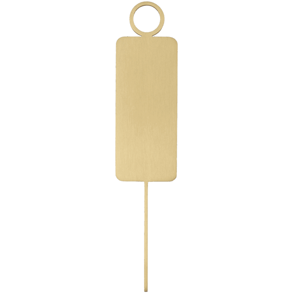 Male Restroom Sign - 140mm - Brushed Brass