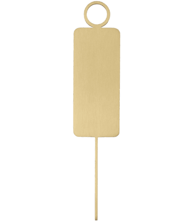 Male Restroom Sign - 140mm - Brushed Brass