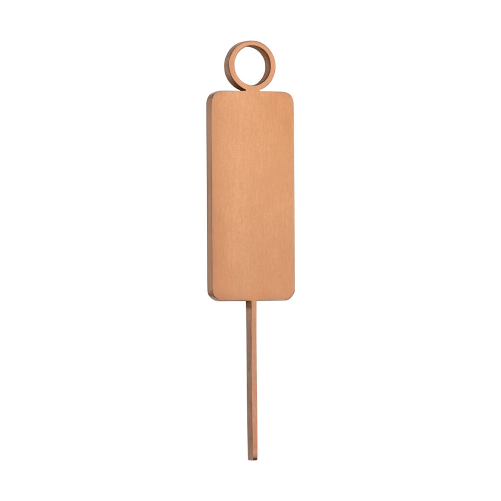 Male Restroom Sign - 140mm - Brushed Copper