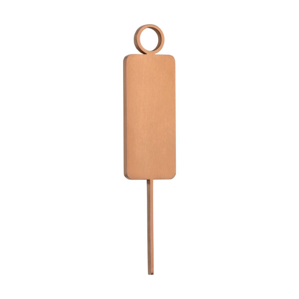 Male Restroom Sign - 140mm - Brushed Copper