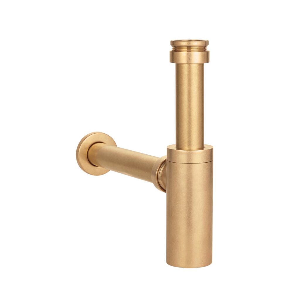 Marli Bottle Trap Round - Tumbled Aged Brass