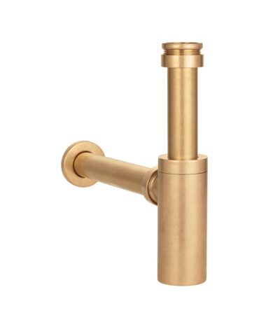 Marli Bottle Trap Round - Tumbled Aged Brass