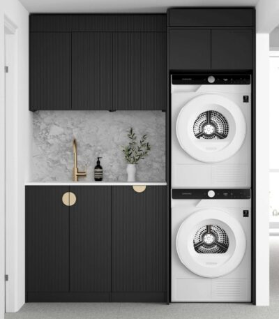 Marlo Black Laundry Kit 1715x600x2100