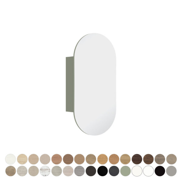 Marlowe Pill Mirror Cabinet, 450 x 900mm